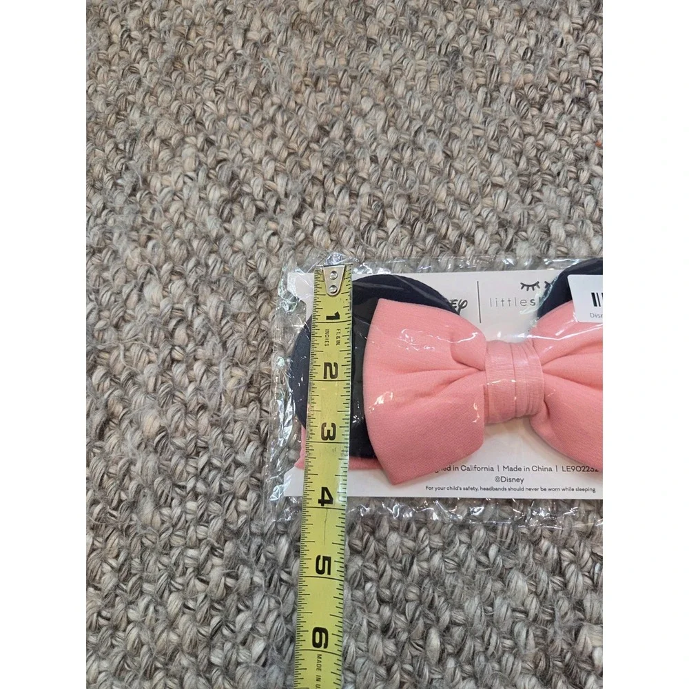 NWT Little Sleepies Minnie Mouse Ears Pink Bow Headband Bamboo Viscose